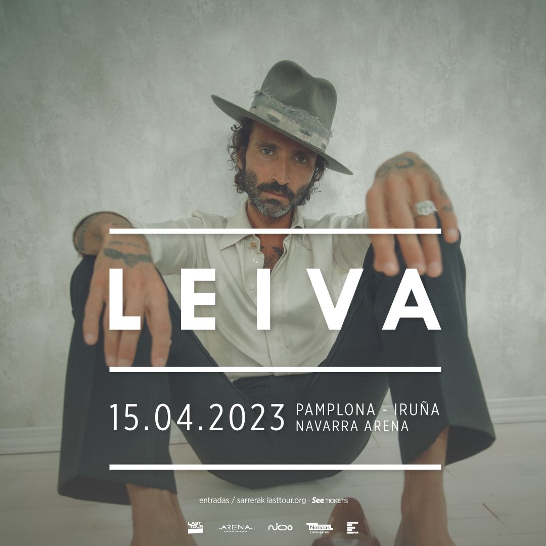 Cartel del concierto de Leiva en Pamplona.