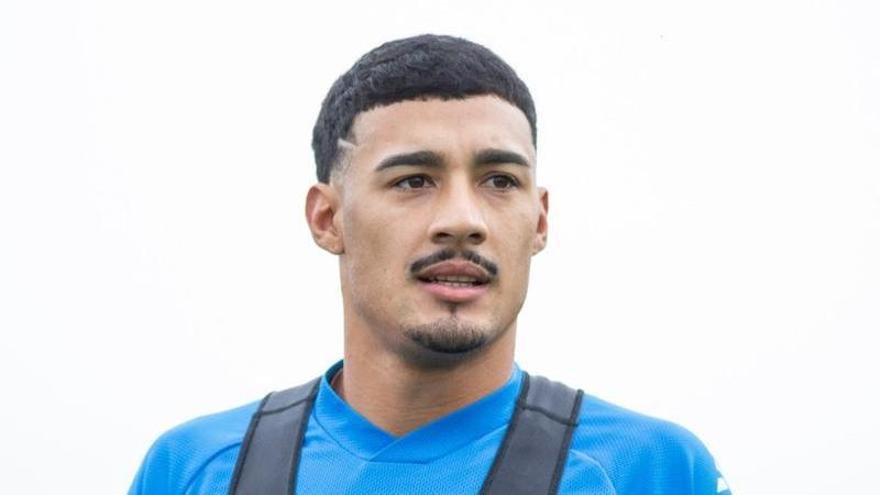 Carlos Benavídez, durante un entrenamiento con el Alavés.