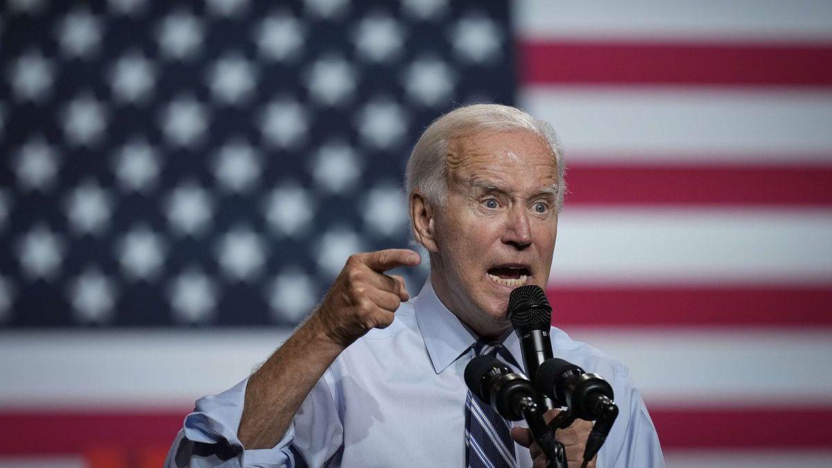 Joe Biden interviene en un evento demócrata en Maryland.