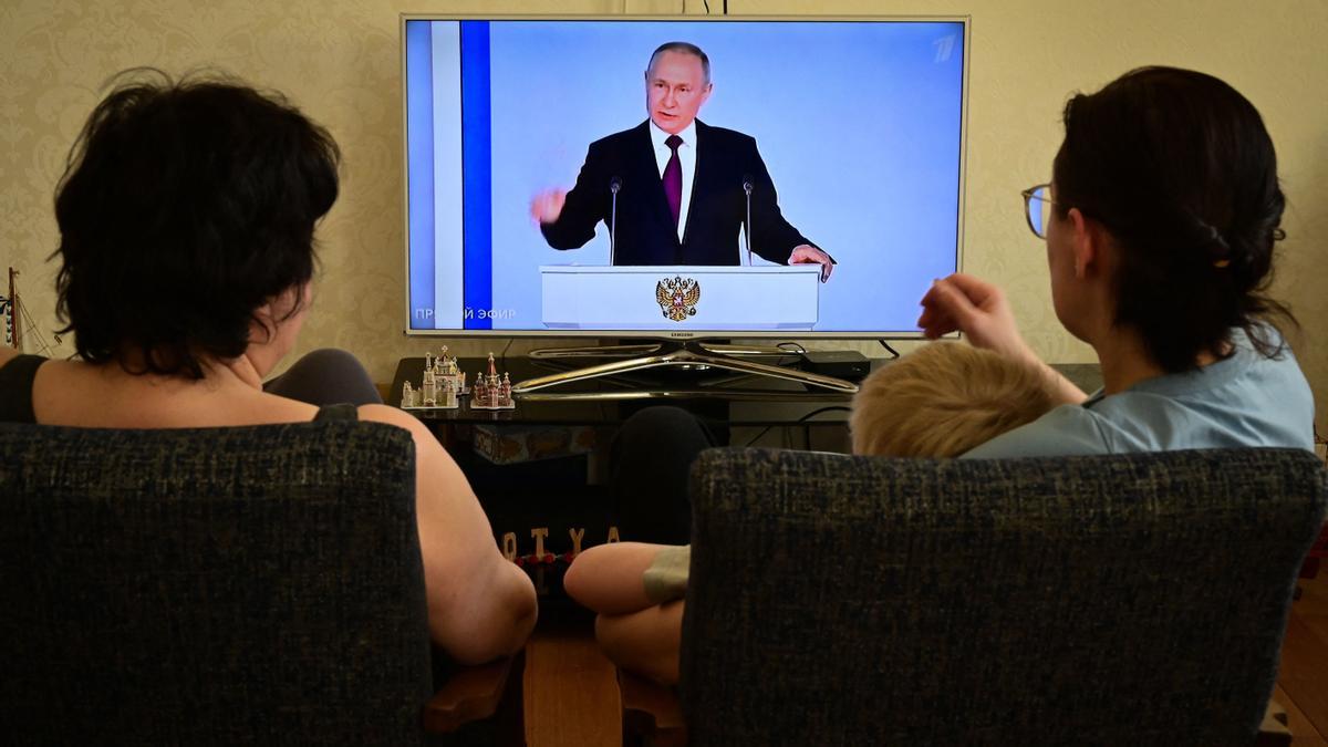 Putin, durante su discurso sobre el estado de la nación.