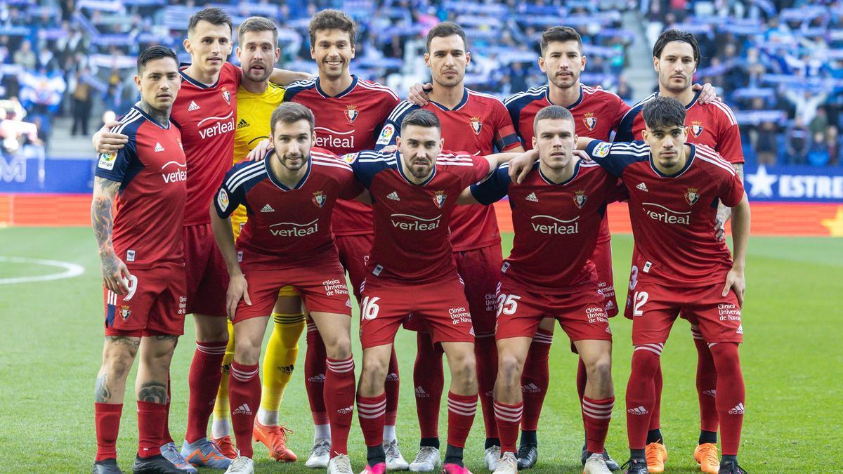 Alineación de Osasuna en el partido ante el Espanyol.