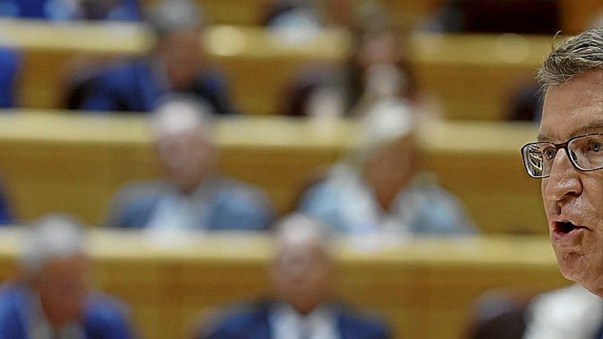 Alberto Núñez Feijóo se quejó por disponer de menos tiempo de intervención. | FOTO: EFE