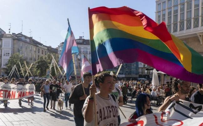 Manifestación por el centro de la capital alavesa.