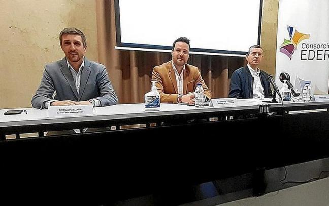 Sergio Villaba, Alejandro Toquero y Eusebio Sáenz, responsables de EDER. Sergio Villaba, Alejandro Toquero y Eusebio Sáenz, responsables de EDER.