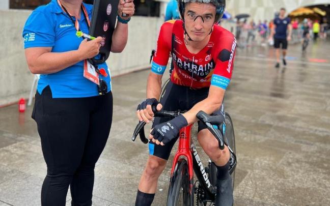 Pello Bilbao, antes de la salida.