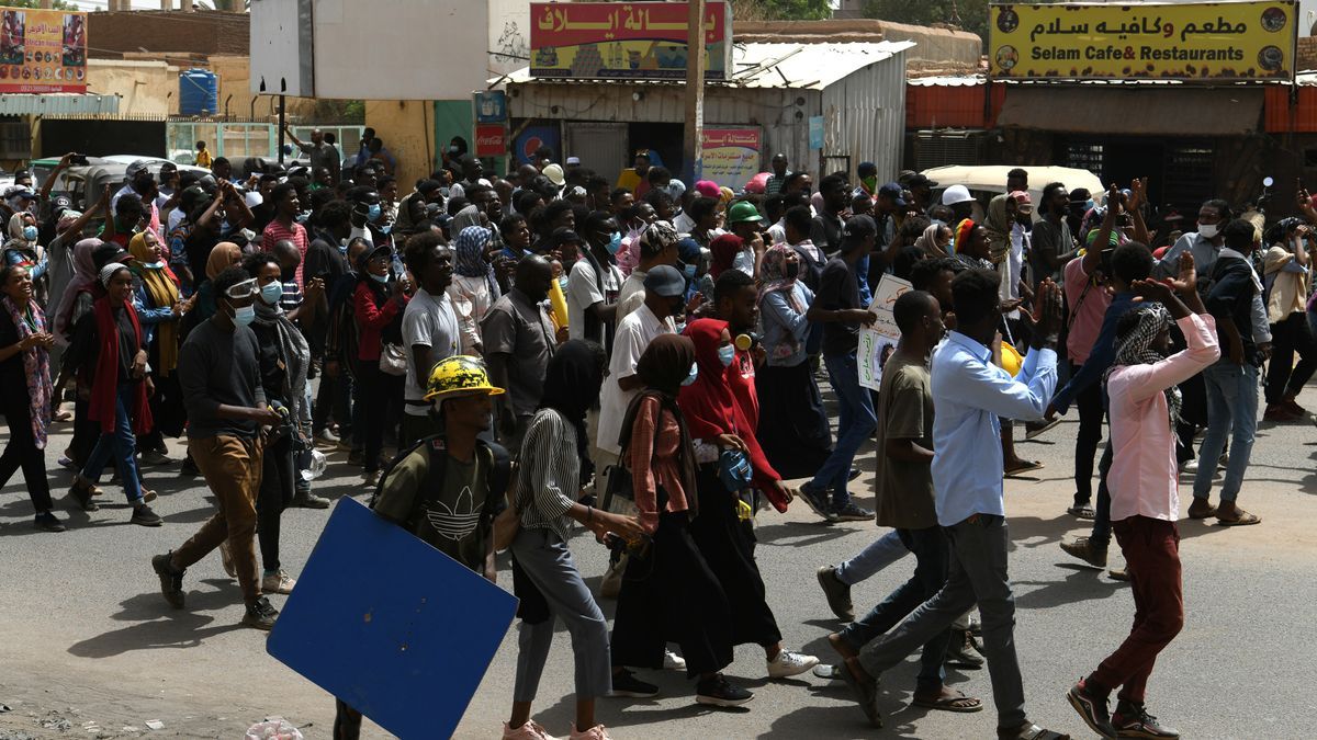 Protestas en Jartum, la capital de Somalia.