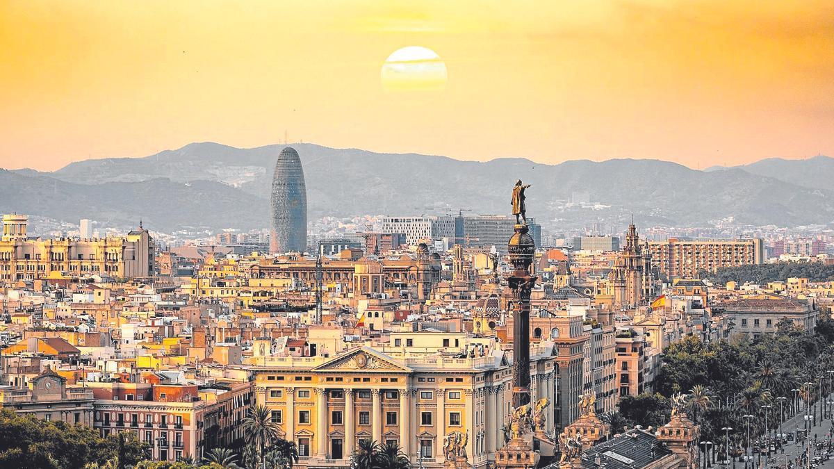 Skyline de Barcelona.