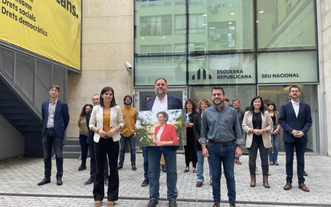 Oriol Junqueras, Pere Aragonès, Marta Rovira y Marta Vilalta presentan la candidatura a la Ejecutiva de ERC. Oriol Junqueras, Pere Aragonès, Marta Rovira y Marta Vilalta presentan la candidatura a la Ejecutiva de ERC.