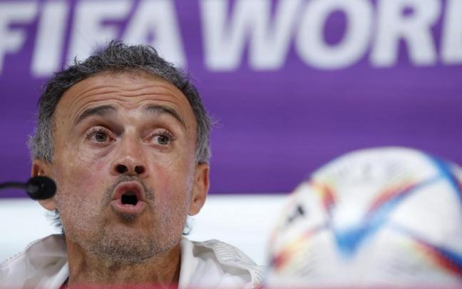 Luis Enrique Martínez durante la rueda de prensa previa al España - Alemania.