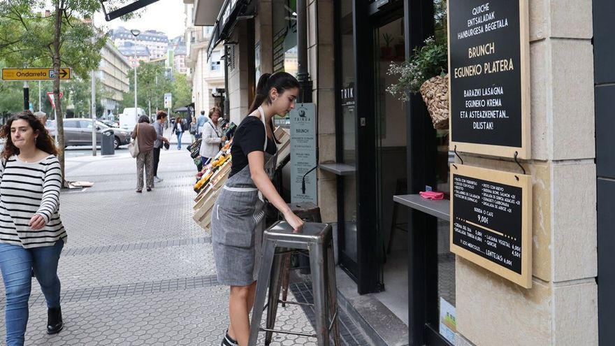 Exterior de la cafetería Trikua, en Benta Berria