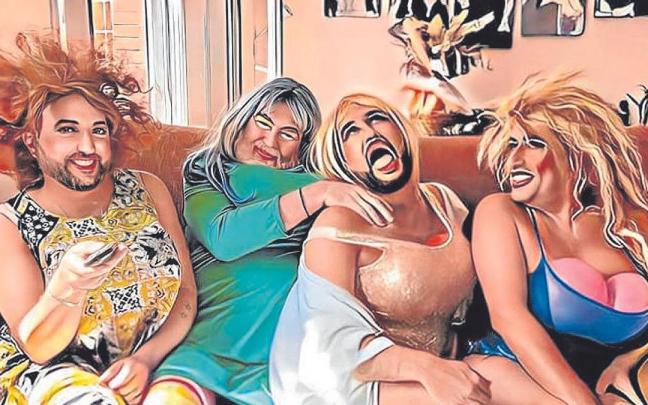 Dibujo realizado a partir de una foto tomada durante nuestra entrevista para la Revista IN.