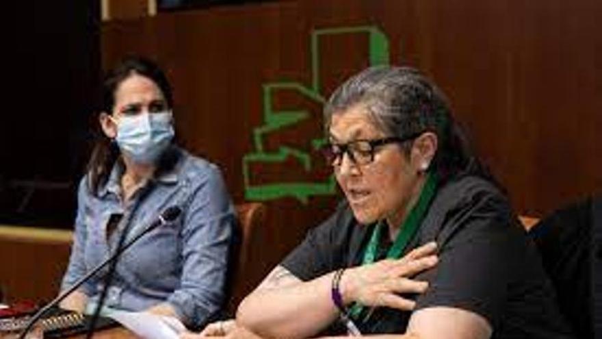 Asmi Molina en el Parlamento Vasco, en calidad de persona experta durante la tramitación de la Ley de No Discriminación por Motivos de Identidad de Género y de Reconocimiento de los Derechos de las Personas Trans.
