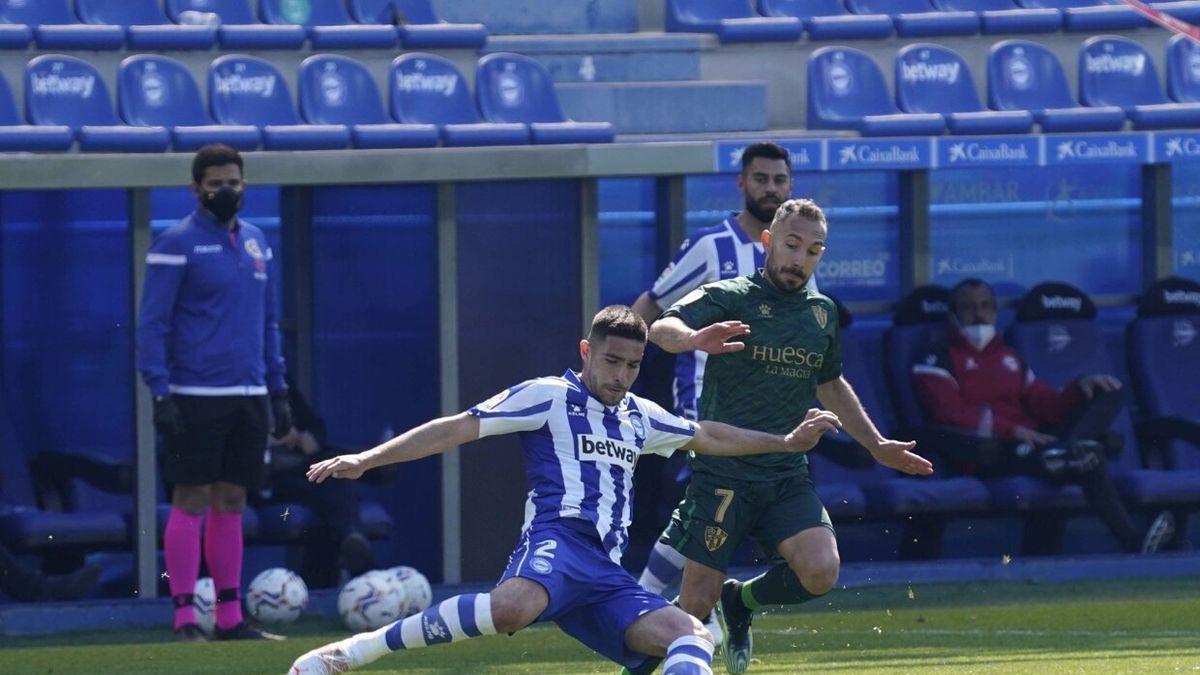 'Tachi', durante un partido ante el Huesca