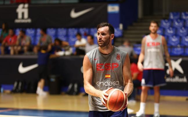 Rudy durante un entrenamiento con la selección española. Rudy durante un entrenamiento con la selección española.