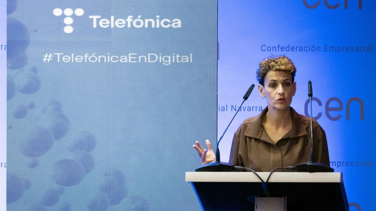 María Chivite, en la jornada de este martes.