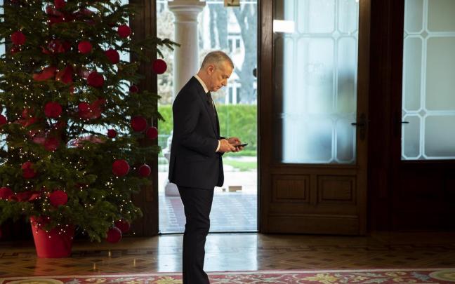 El lehendakari durante su discurso de fin de a&ntilde;o.