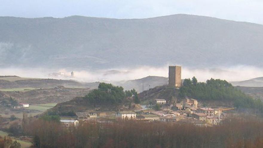 VIsta panorámica de Navardún, entrada al valle del rio Onsella, en la comarca zaragozana de Altas Cinco Villas.