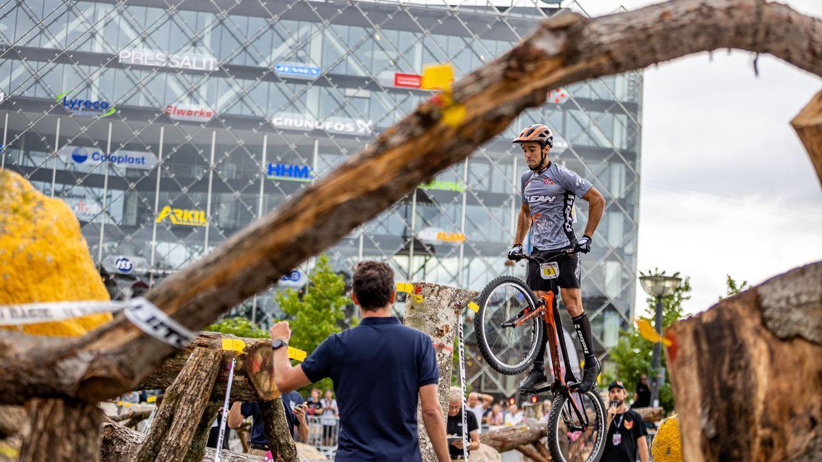 Julen Sáenz de Ormijana, durante un momento de la final de la prueba de la Copa del Mundo disputada en Copnehague