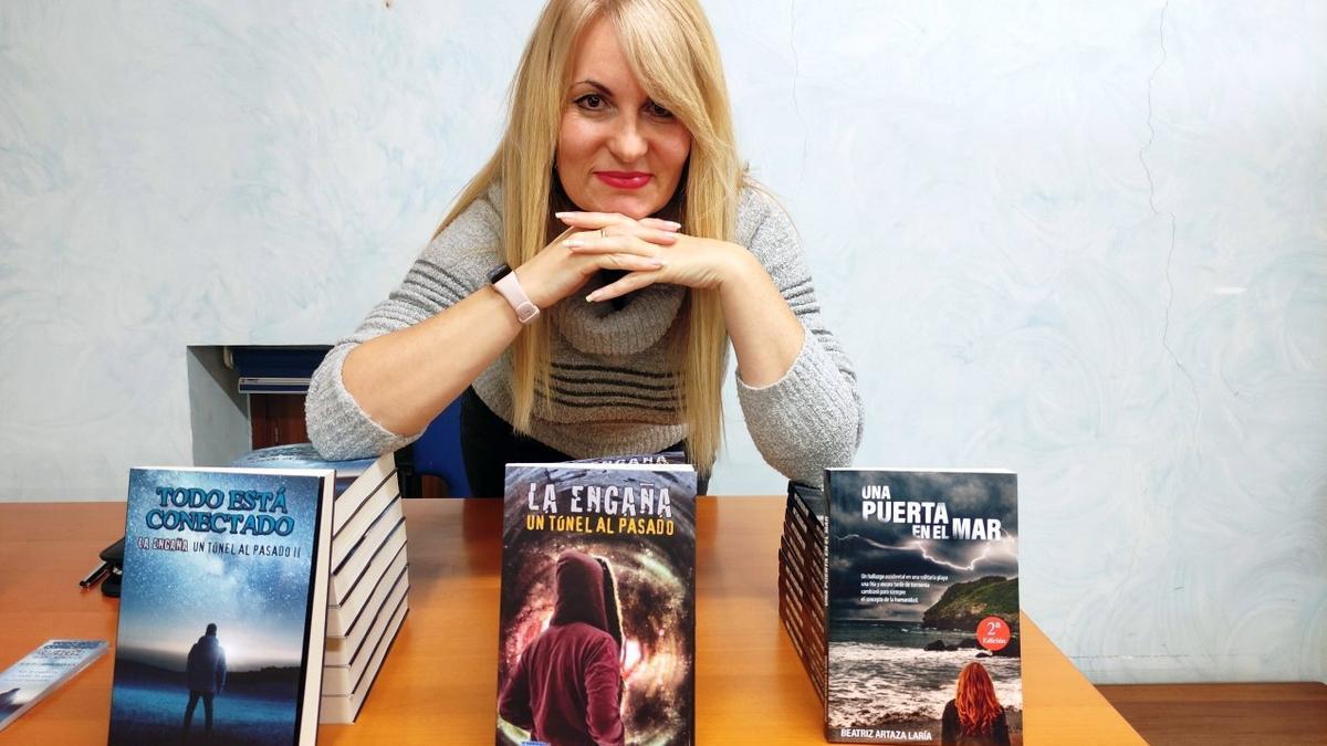 Beatriz Artaza ha presentado sus obras en Galdames y Zalla.