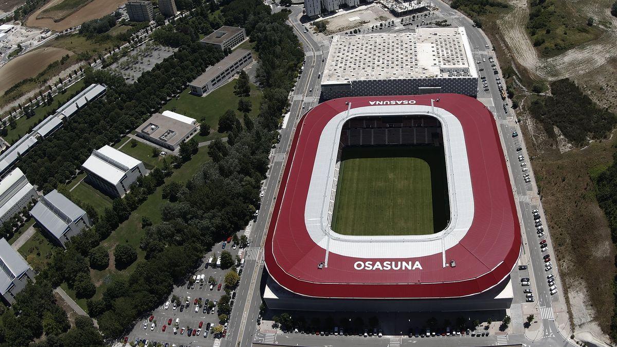 Vista aérea del Estadio de El Sadar.