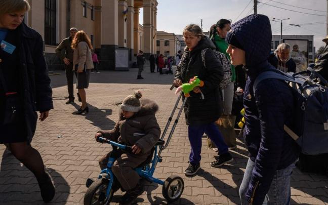 Evacuación de ciudadanos ucranianos.