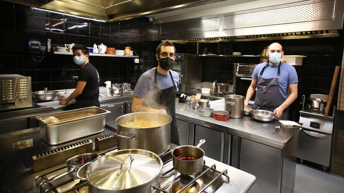 La cocina del Hamabi, en febrero de 2021.