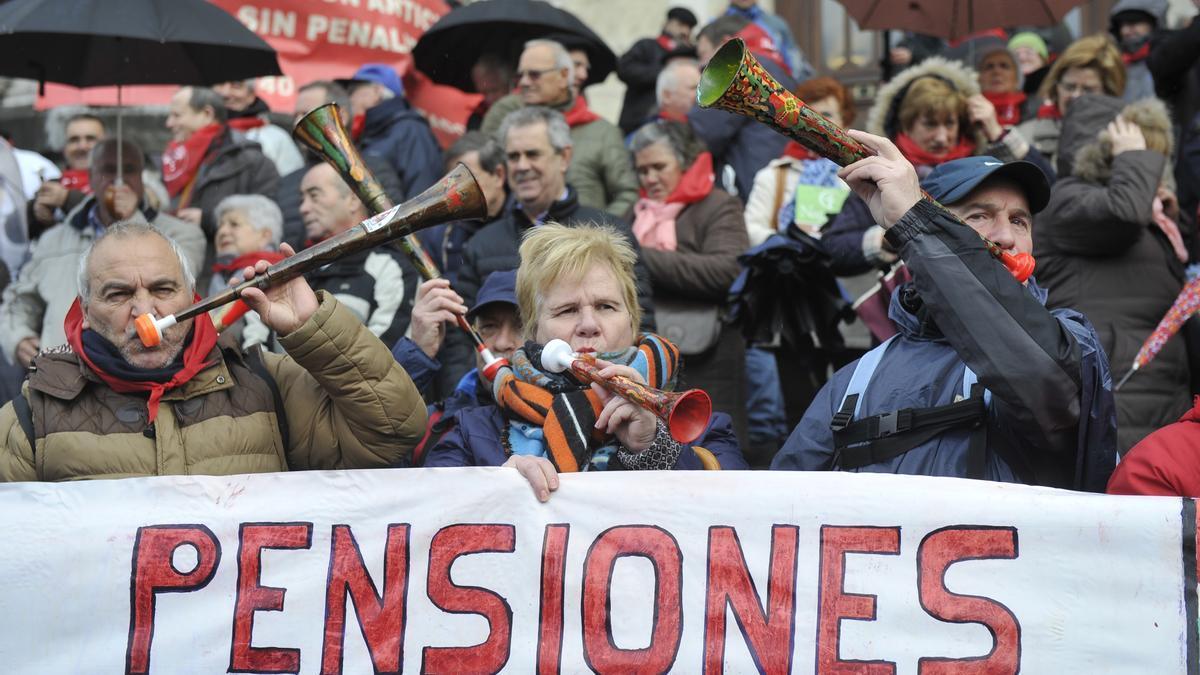 Manifestación de pensionistas vascos.