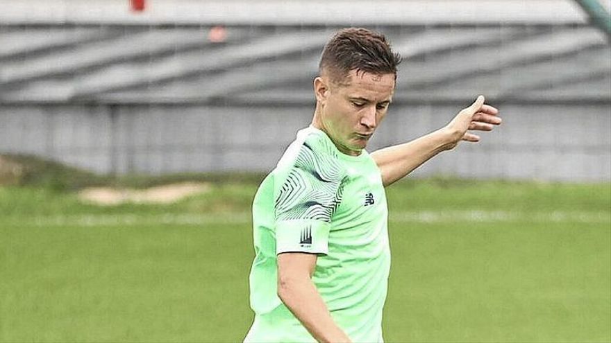 Ander Herrera, entrenando con el Athletic.