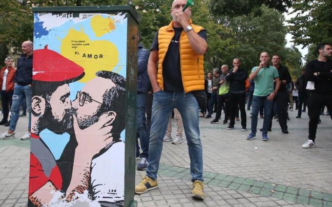 Imagen de una de las movilizaciones de los policías forales.