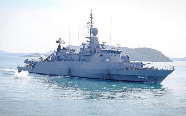 El barco HTMS Sukhothai.