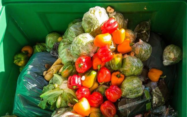 En 2021cada español tiró de media a la basura 28,21 kilos/litros de alimentos.