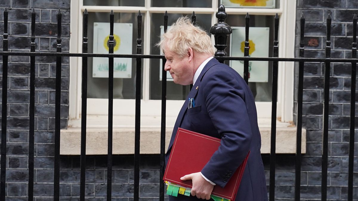 Boris Johnson, a la salida del nº10 de Downing Street.