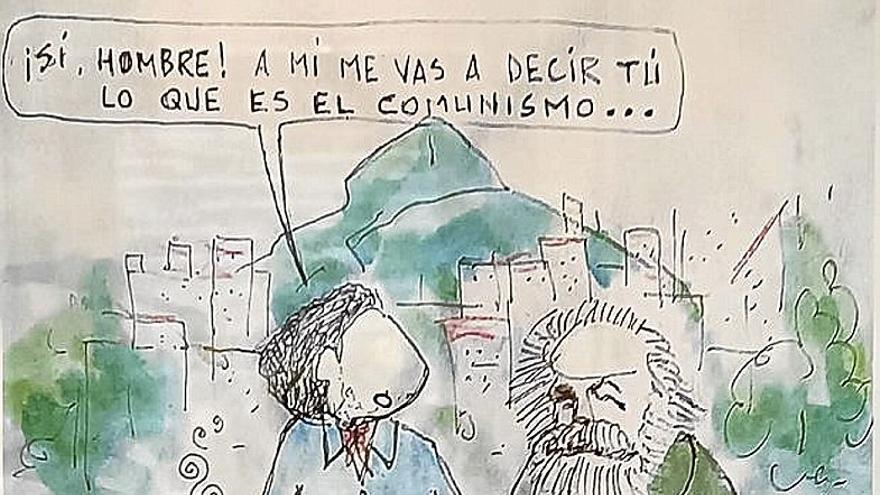 Vicente Ruiz suele tardar entre una y dos horas para hacer cada viñeta.