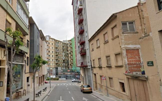 La cafetería de Tudela, a la izquierda, donde ocurrió la reanimación.