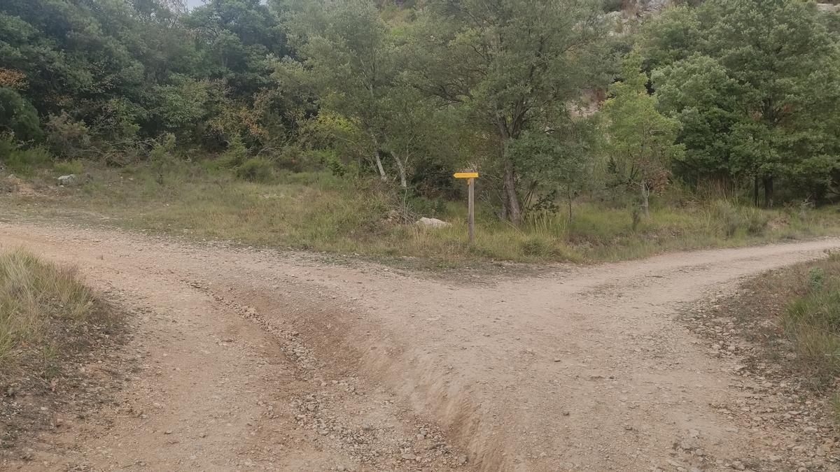 Intersección con pista