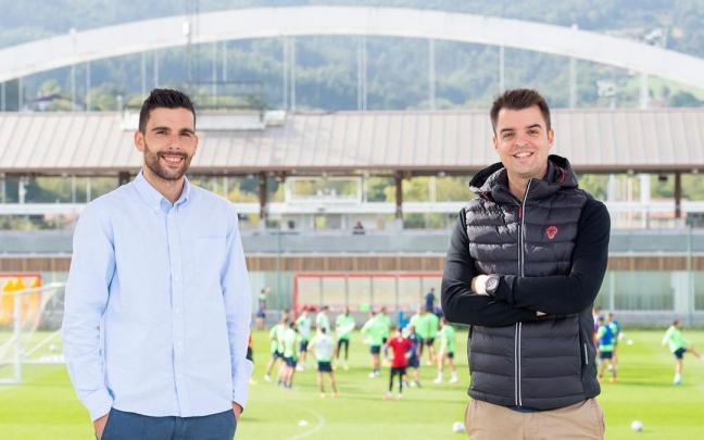 Eneko Bóveda y Mikel González, en Lezama Eneko Bóveda y Mikel González, en Lezama
