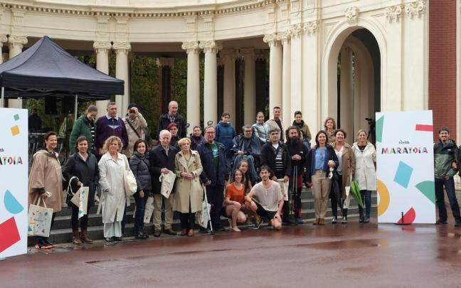 Foto de familia en la presentación de ‘EITB Maratoia’. Foto de familia en la presentación de ‘EITB Maratoia’.