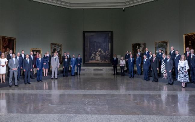 Foto de familia de los jefes de Estado y jefes de Gobierno que participan en la cumbre en el Museo del Prado. Foto de familia de los jefes de Estado y jefes de Gobierno que participan en la cumbre en el Museo del Prado.