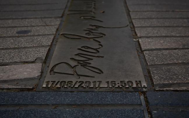 Memorial de la Rambla que rinde homenaje a las víctimas del 17A.