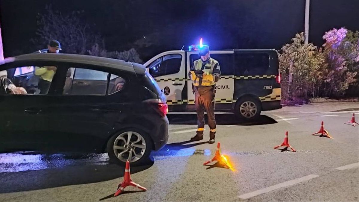 Agentes de la Guardia Civil que atendieron el accidente