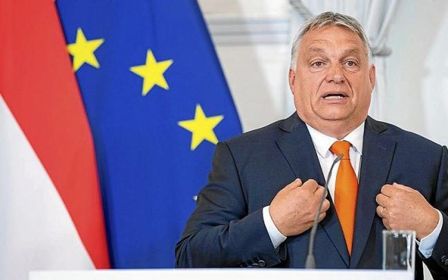 El primer ministro de Hungría, Viktor Orbán, en una rueda de prensa. | FOTO: EFE El primer ministro de Hungría, Viktor Orbán, en una rueda de prensa. | FOTO: EFE