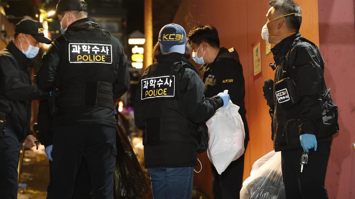 Estampida de gente en las celebraciones de Halloween en Seúl (Corea del Sur).