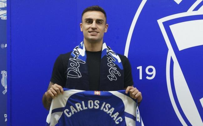 Carlos Isaac, en su presentación como albiazul el pasado verano Carlos Isaac, en su presentación como albiazul el pasado verano