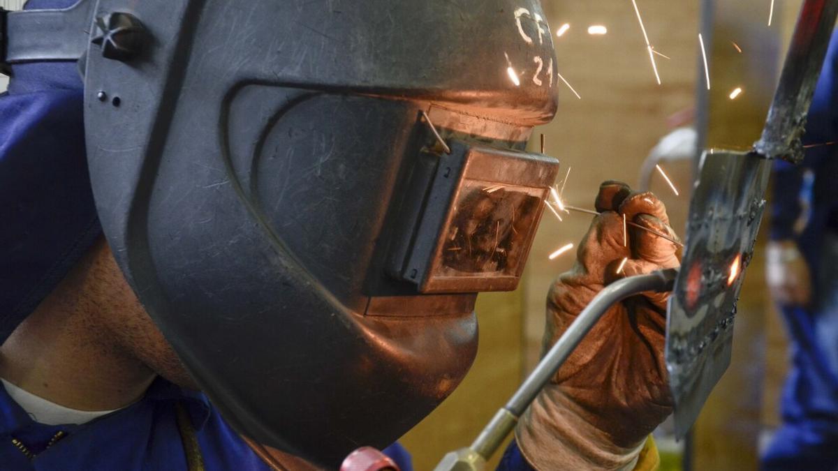 Soldador, durante su jornada de trabajo