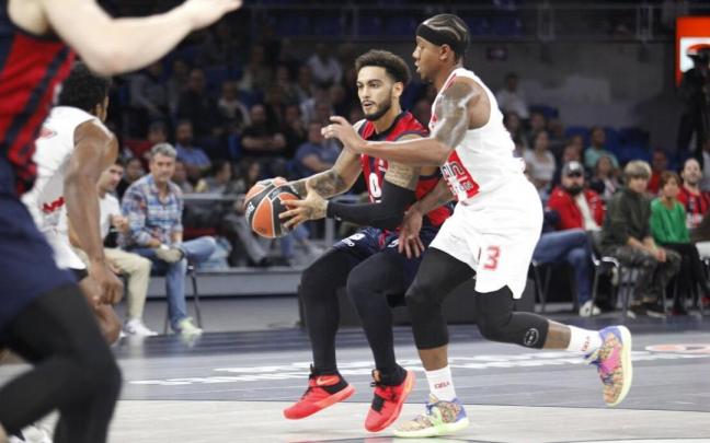 Markus Howard, durante el partido ante el Olympiacos Markus Howard, durante el partido ante el Olympiacos