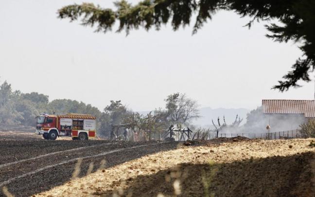 Trabajos de extinción durante estos días pasados en Álava.