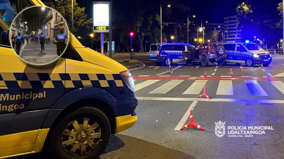 Persecución por el recorrido del encierro en Pamplona