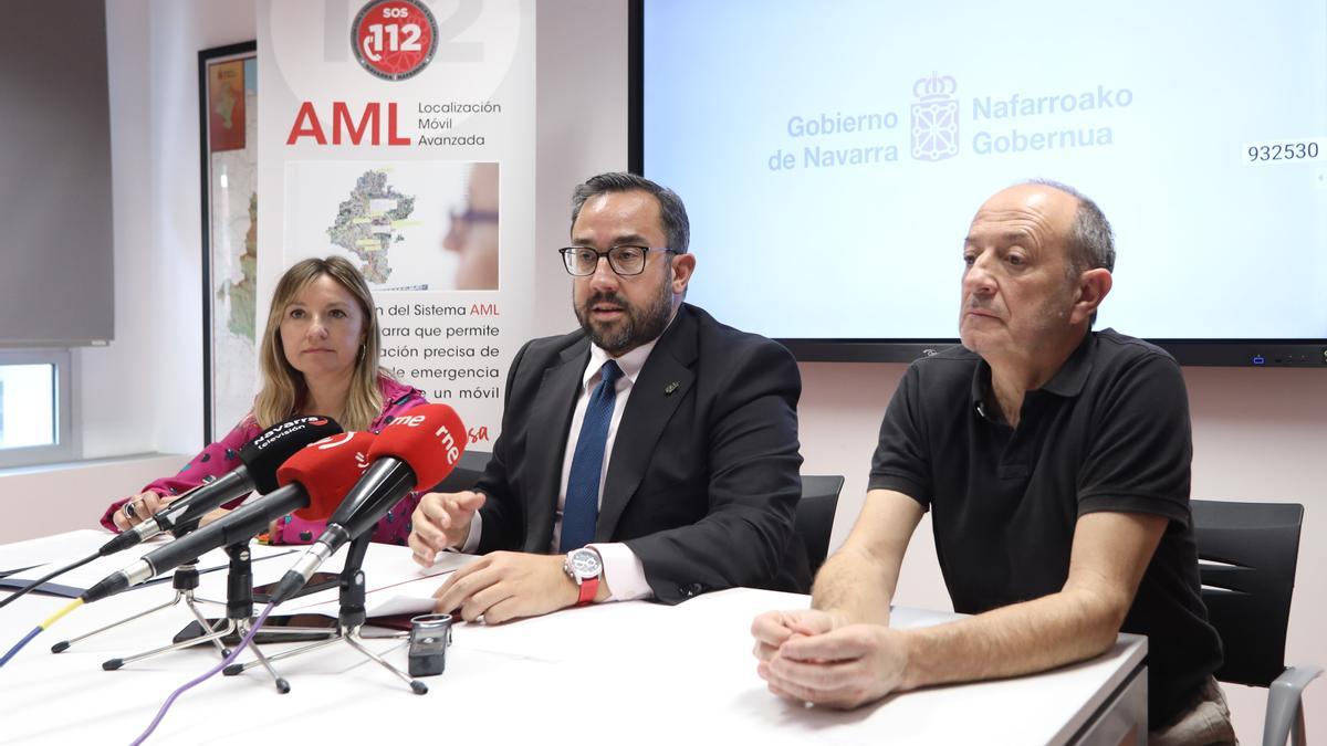 López, Remírez y Boulandier, en la presentación de la aplicación.
