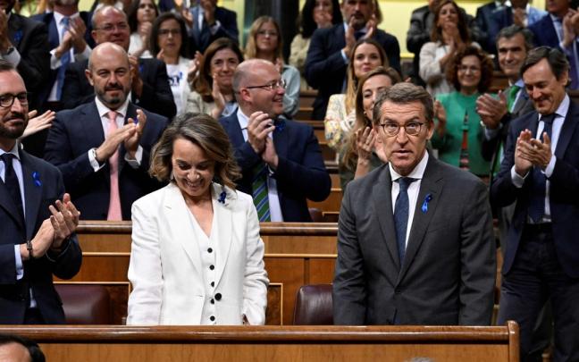 Feij&oacute;o, junto a Cuca Gamarra en el Congreso