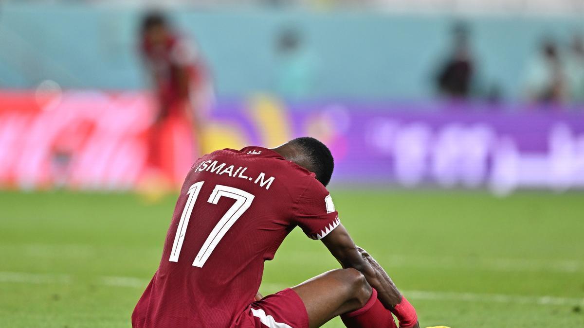Ismail Mohamad, de Catar, tras el final del partido.